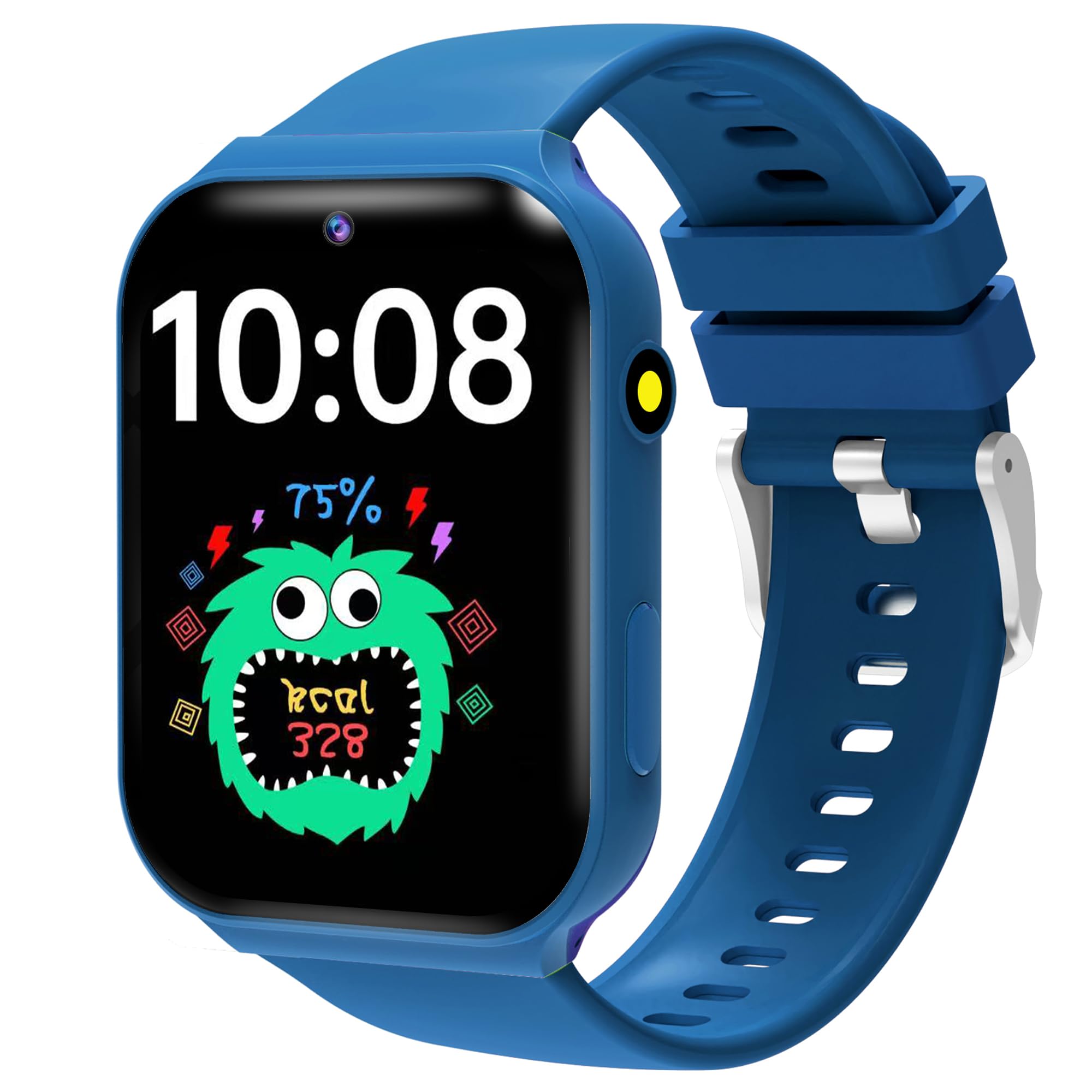 Reloj Inteligente Niño, 1.83" Smartwatch Niños Niñas Pulsera Actividad con 18 Juego Cámara Podómetro Despertador Monitorización del Sueño IP68 Impermeable Reloj Niños cumpleaños