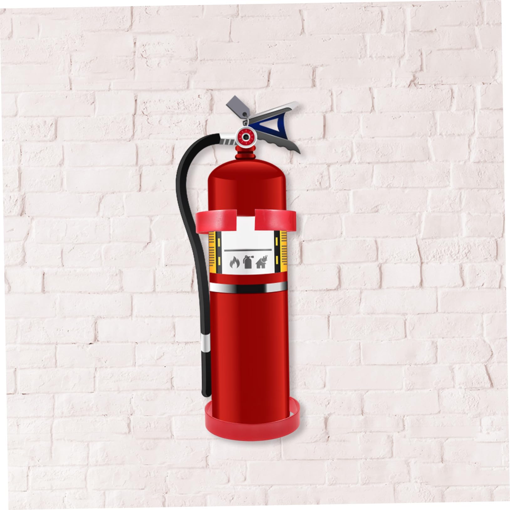 Kisangel Soporte Metálico de Montaje en Pared para Extintor de Incendios 5-6kg de Hierro Rojo, Resistente y Fácil de Instalar para Vehículos y Coches