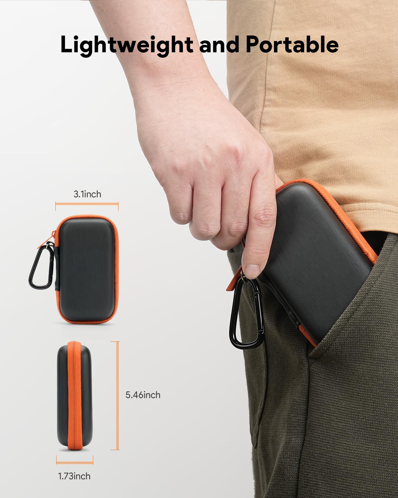 Custodia per SanDisk Portable/Extreme/Extreme PRO 1TB 2TB 4TB 500GB, Custodia Portatile per SSD Esterno, Cover Protettiva per il Trasporto e la Conservazione (Non con USB4)