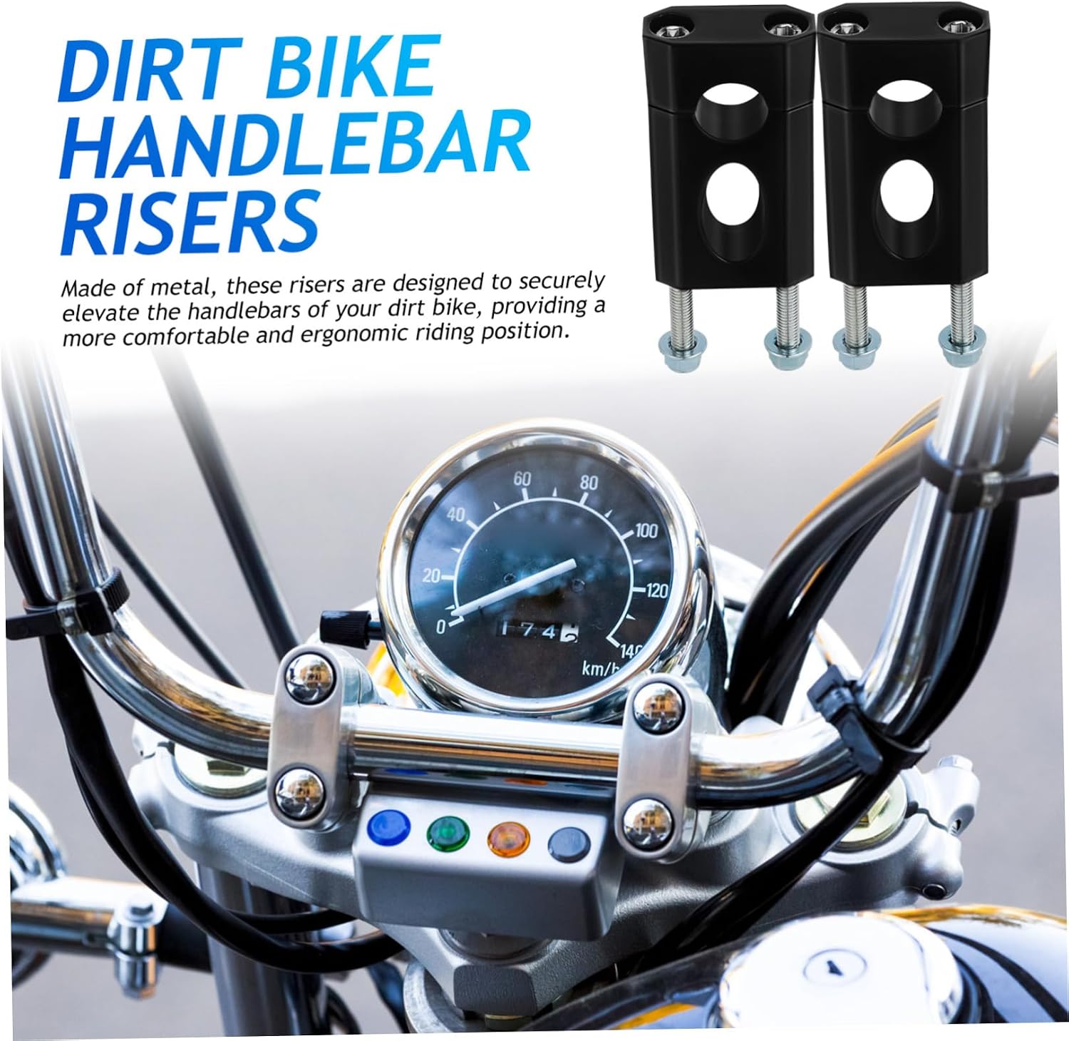 Motorcycle Handlebar Riser 7/8 Clamp Mounting for Dirt Bike