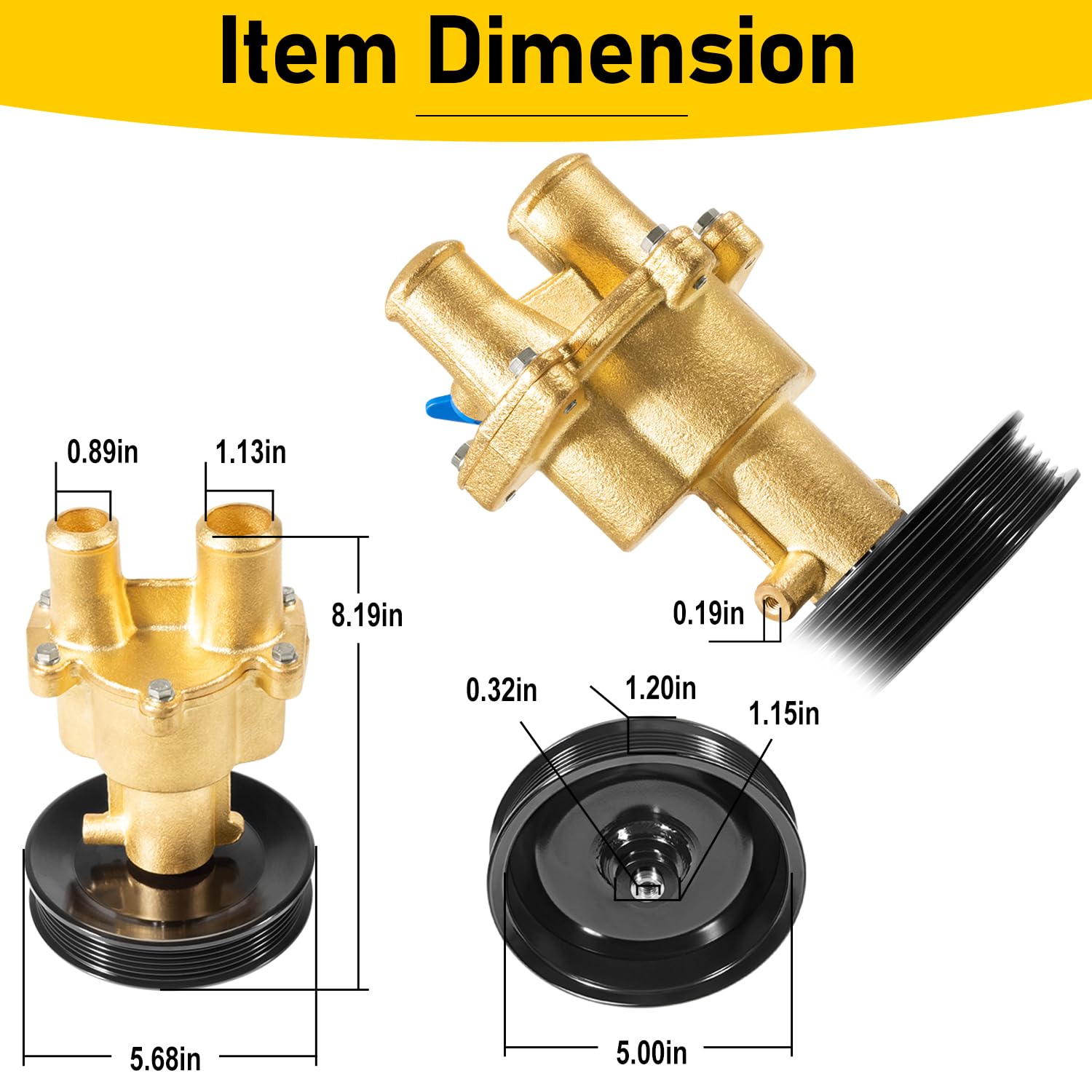 Amazon.com: Brass Raw Sea Water Pump Kit For Mercury Mercruiser 