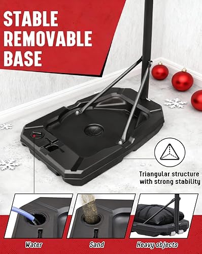 Miniatura 12 de Seray Kids Basketball Hoop Outdoor 3.2-7.2/10FT 10s Adjustable, Basketball Hoop Gift for Kid/Adult/Toddler in Pool/Backyard/Indoor, Portable 40/29