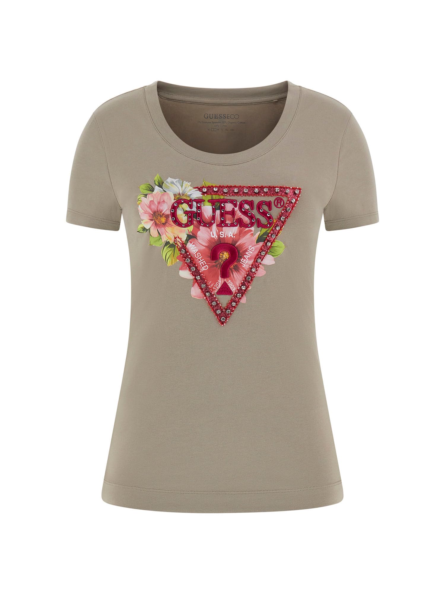 T-Shirt Guess Triangle Beads Verde ES25GU86 W5GI10J1314 G8CJ Xs-image