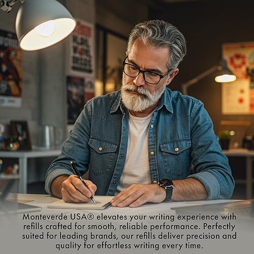 Miniatura 3 de MONTEVERDE Recambio de bolígrafo de rollo suave para bolígrafos Lamy, rojo, paquete de 2 (L132RD)