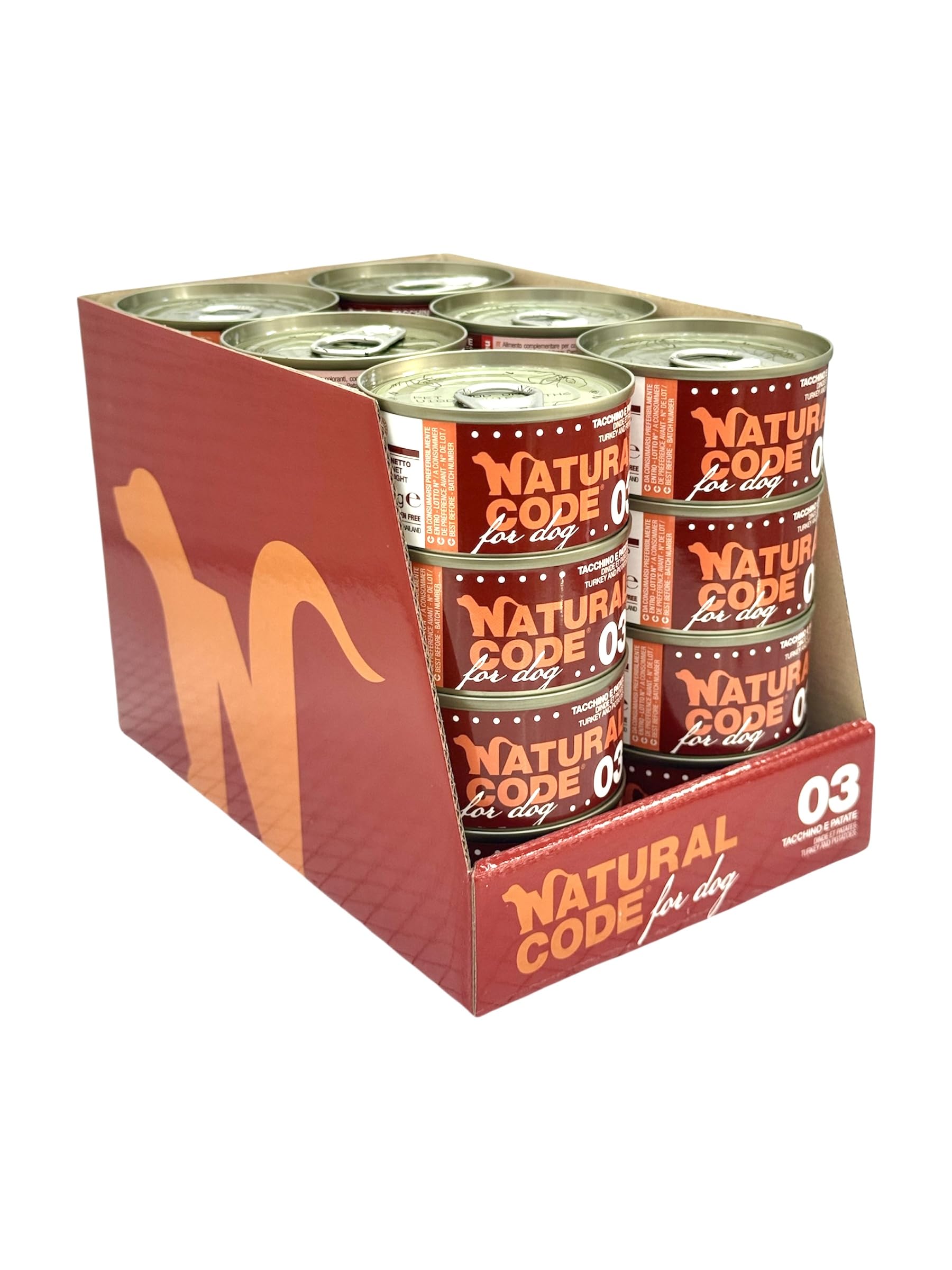 Cibo umido Natural Code Dog 03 Tacchino e Patate | 24 x 85 g