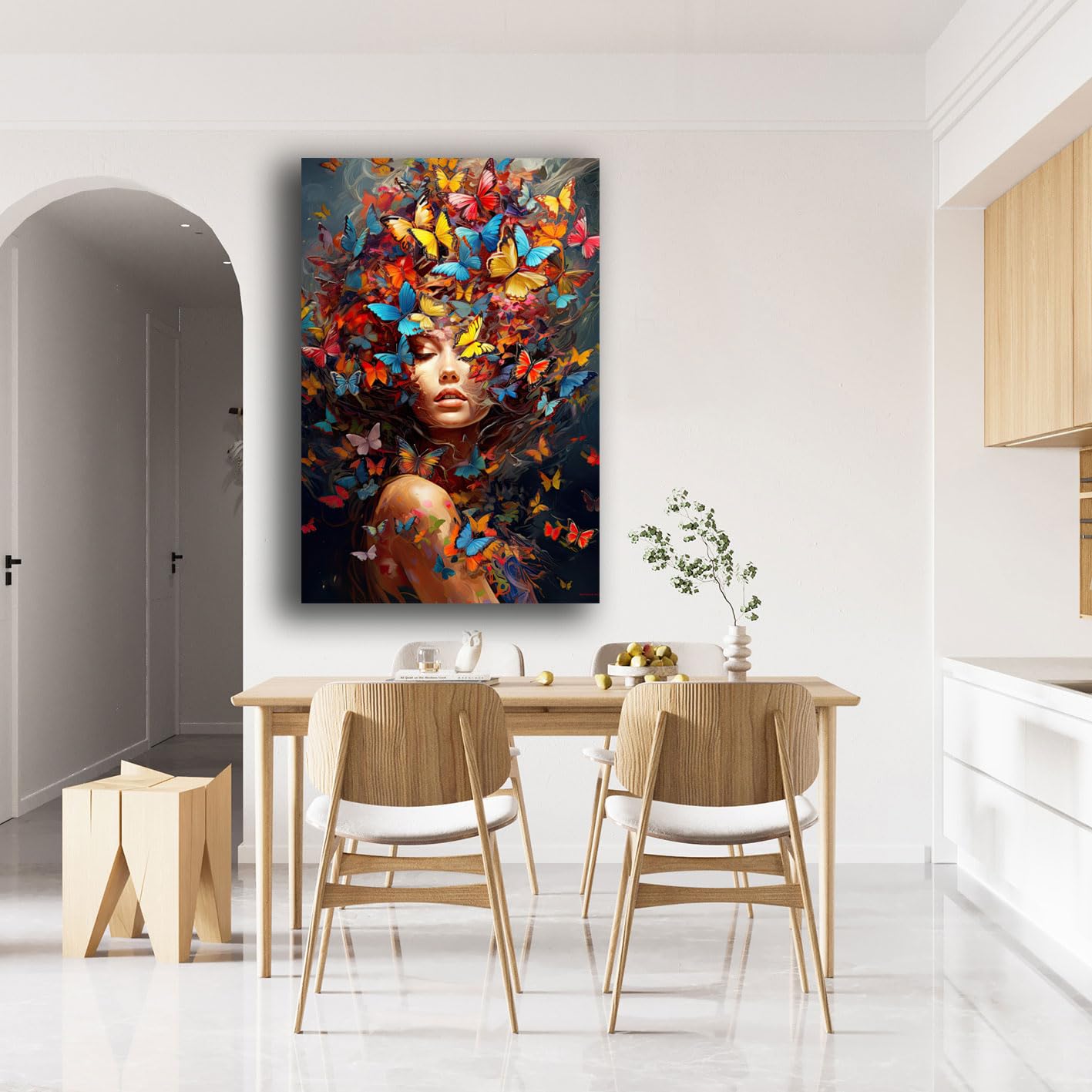 Printerland Quadro Moderno Verticale Donna Quadri moderni soggiorno da Parete XXL grande Stampa su tela Canvas Decorazione Murale muro Arredo Camera da letto Cucina (7, 70x100 cm)