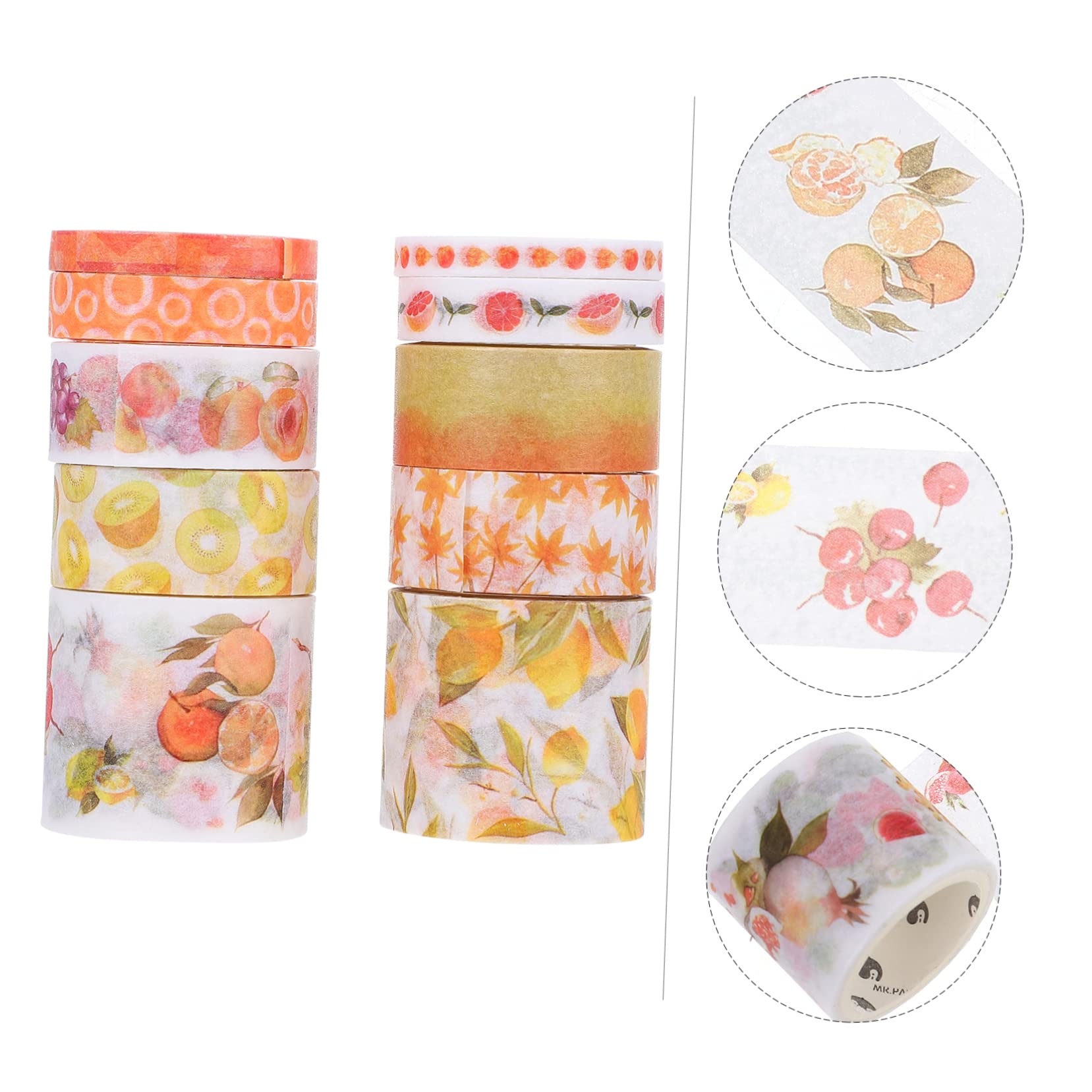 STOBOK 20 Nastro Adesivo Decorativo Washi Tape Design Elegante Per Scrapbooking e Portare Con Sé