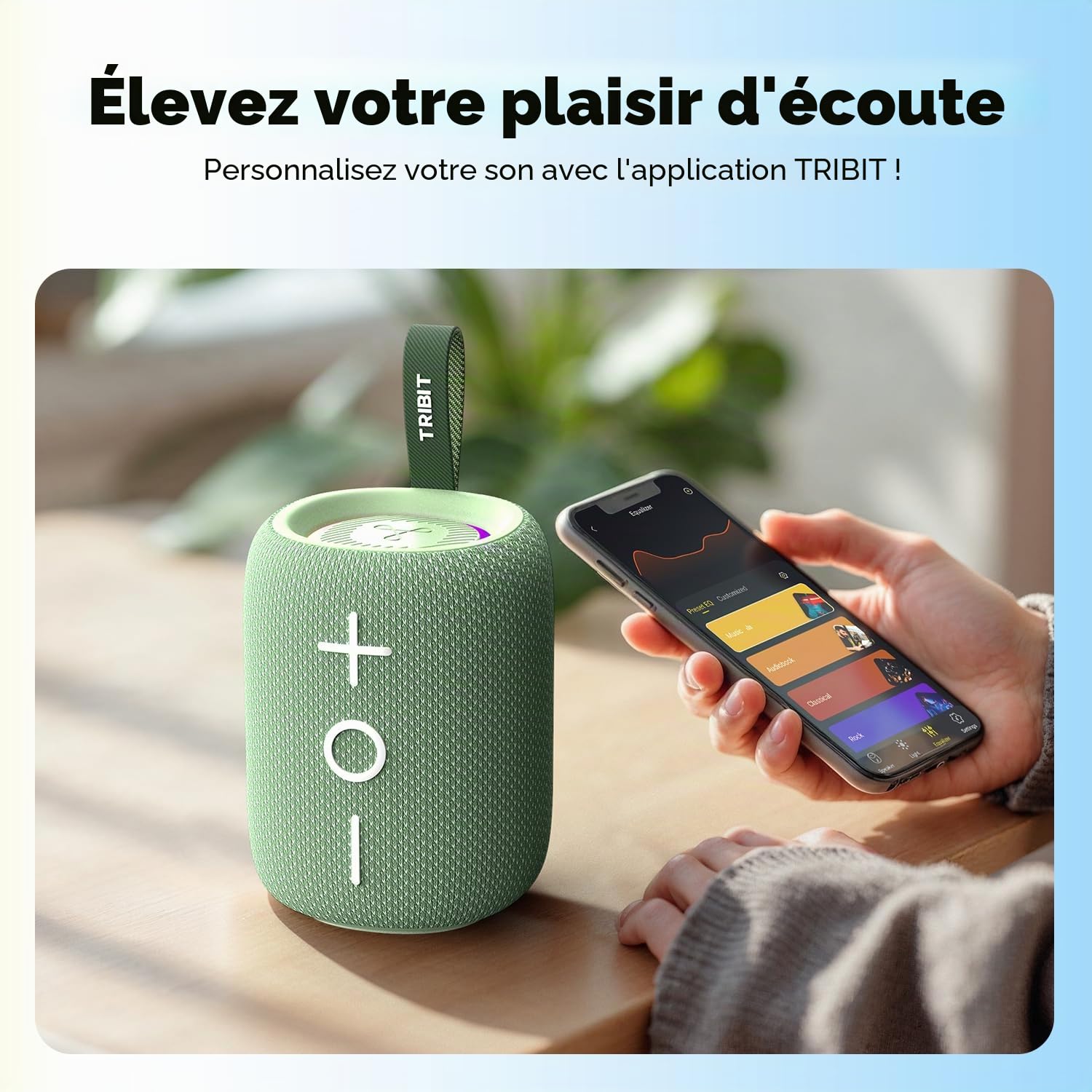 Tribit StormBox Mini+ Enceinte Bluetooth Portable, Son Surround 360°