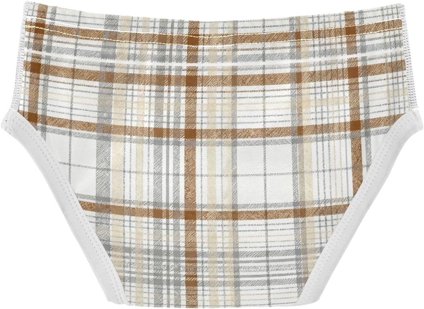visesunny Boys Training Underwear Khaki Faux Plaid Breathe Cotton Potty Briefs Size 2T-8Y for Toddler