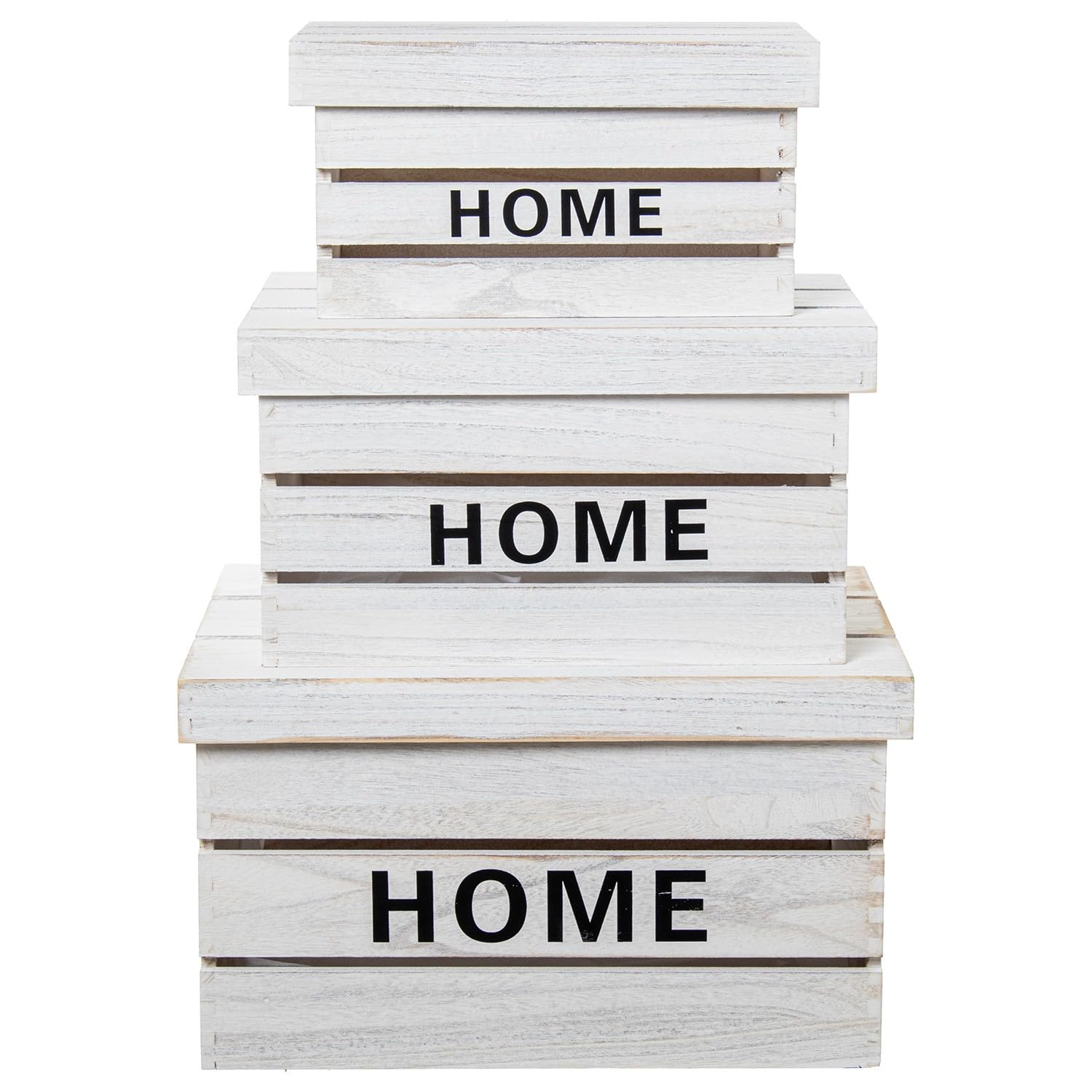 Boîtes de rangement en bois blanc pour organiser le salon et la chambre d'enfant
