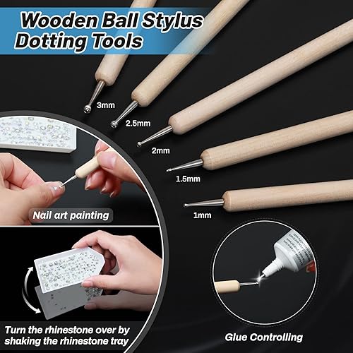 Miniatura 5 de B7000 - Pegamento de joyería artesanal con diamantes de imitación, 3 unidades de 0.8fl oz B-7000 pegamentos adhesivos multifunción, 4013 piezas de