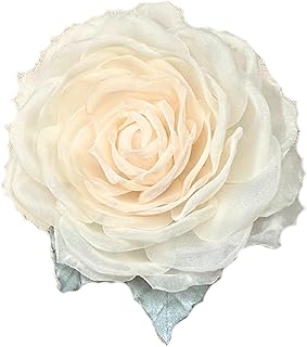 Silk Brooch Handmade rose 3,5'. Organza flower corsage. Flowers pin. Floral-detail silk brooch, silk