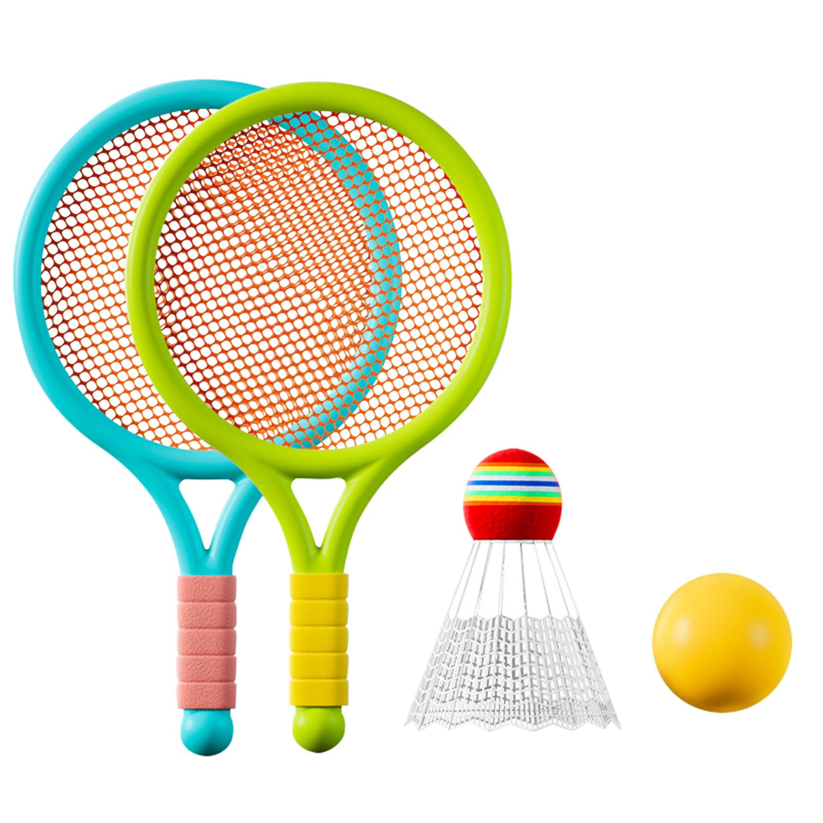 Kids Badminton Rackets Set Lightweight Children Tennis Badminton Toy Children Tennis Racquets With Balls For Family Game