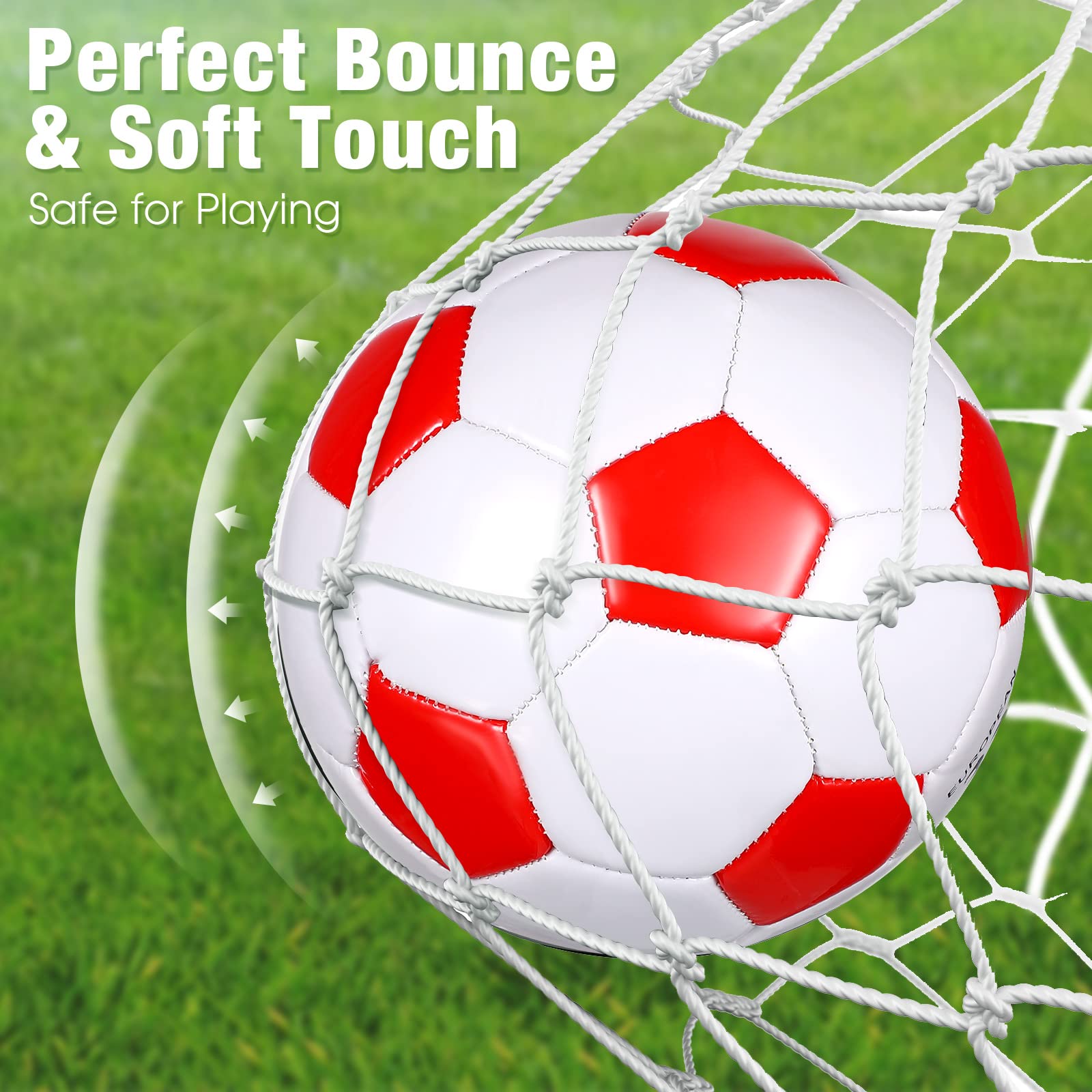 HyDren 8-Pack Deflated Soccer Balls With Pump - Size 5, 4 Colors, EVA Material - For Kids, Adults, Training, Games, Parties