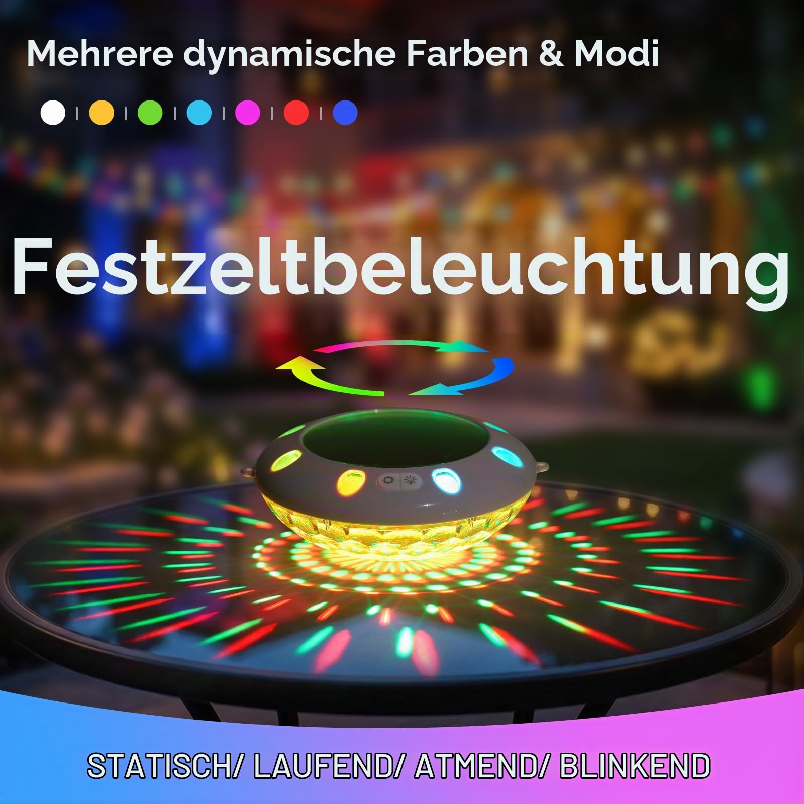 AearKing Schwimmende Poolleuchten mit Fernbedienung,Pool Lichter Schwimmend Solar mit RGB-Lichteffekten,Oberer und unterer Farbwechsel,IP68 Wasserdichte Pool beleuchtung für Teiche und Pools – 2 Stück