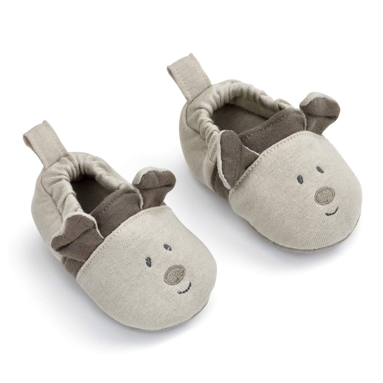 DEMDACO Dog Natural Brown 6-12 month Cotton Blend Fabric Infant Booties