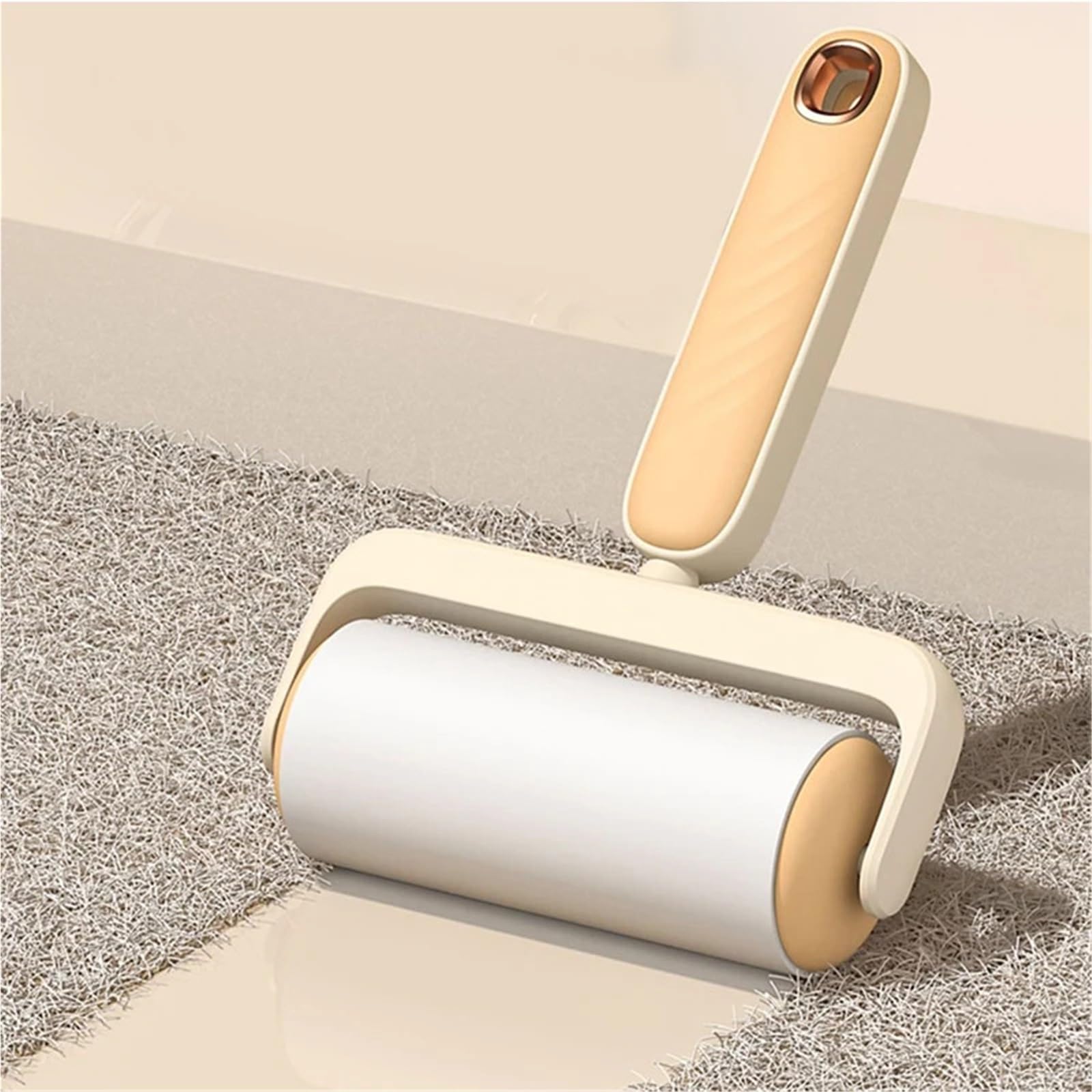 12 Pz Tearable Rotolo di Carta Appiccicoso Pennello A Rullo Peluche Rasoio Sostituibile Strumento Pulizia del Nucleo Spazzola Tappeto(Yellow)