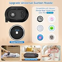 Vista 5 de Bomba eléctrica inalámbrica de 60 Kpa para bolsas de almacenamiento al vacío, bomba de aire eléctrica recargable de 3600 mAh para varias bolsas