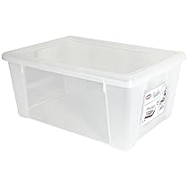 Stefanplast Visualbox Scatola Multiuso Con Chiusura a scatto, Trasparente, XL, 39 x 29 x 17 cm