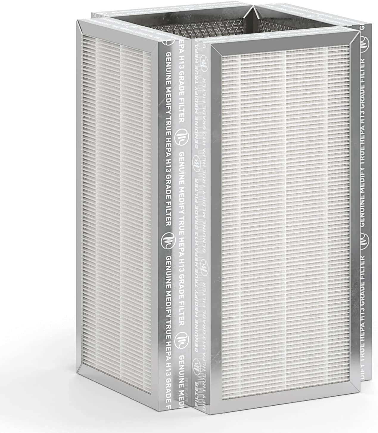 Medify MA-50 Genuine Replacement Filter for Allergens, Smoke, Wildfires, Dust, Odors, Pollen, Pet Dander | 3 in 1 with Pre-filter, True HEPA H13 and Activated Carbon for 99.9% Removal | 2-Pack