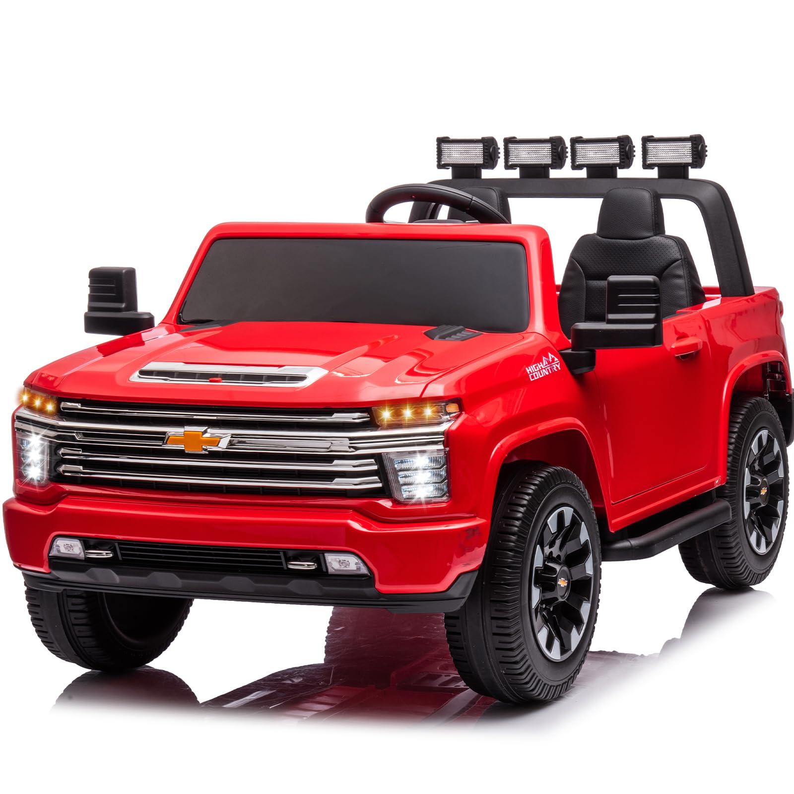 24V Ride on Toys for Kids Chevrolet Silverado 2 Seater Ride on Car for Kids