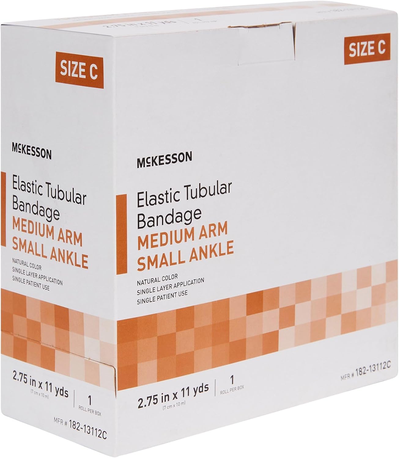 McKesson Elastic Tubular Bandages - Compression Stockinette Injury Support - Size C, 2 3/4 in x 11 yd, 1 Count, 1 Pack