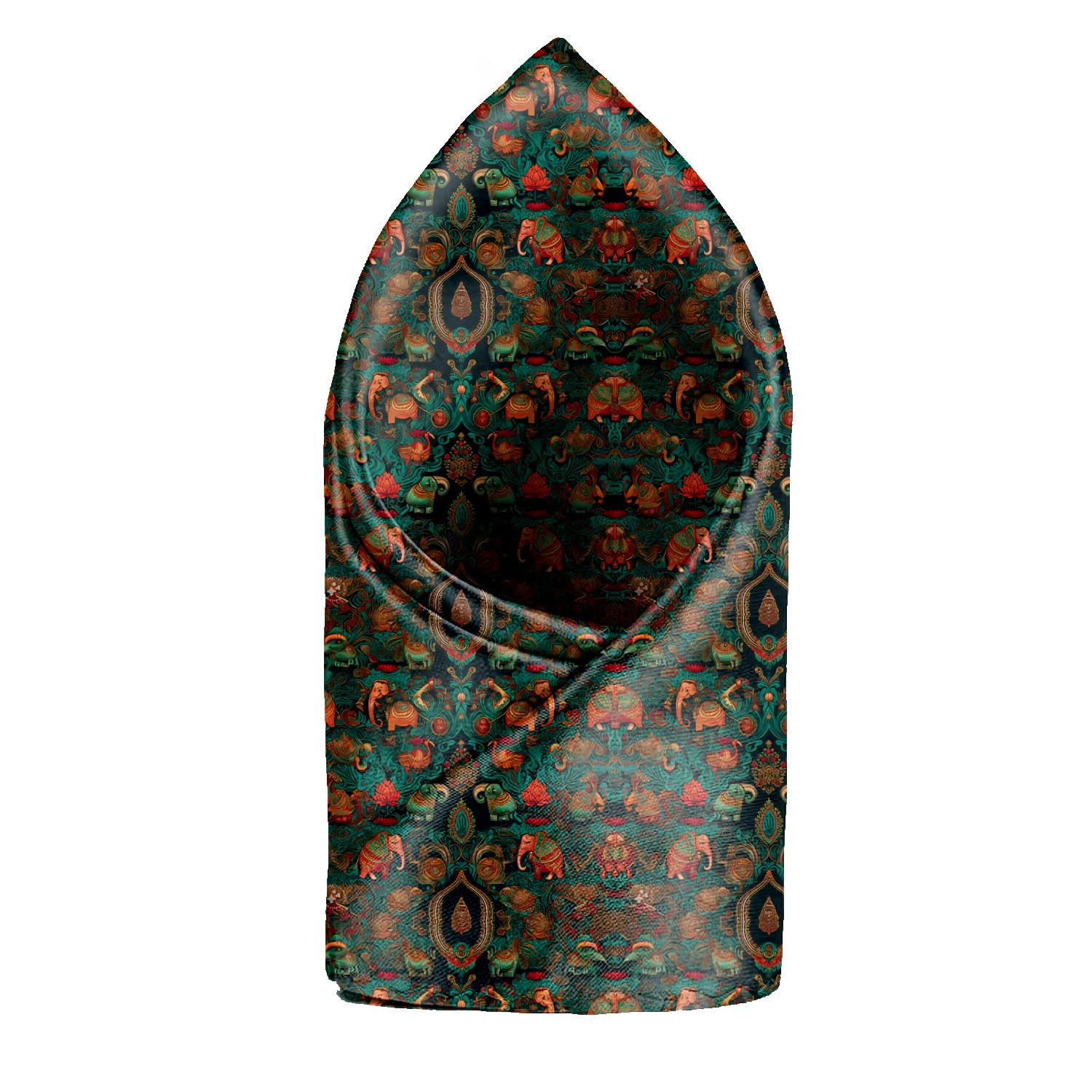 Elephant & Paisley Printed Pocket Square for Men