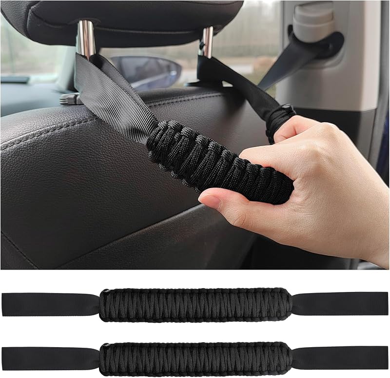 Alça de apoio para encosto de cabeça automotivo IHOTDER em nylon – 2 unidades, preta