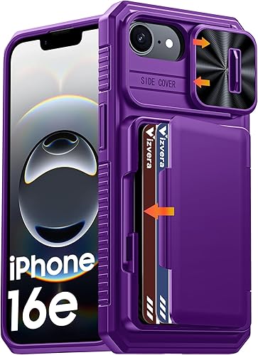 Miniatura 22 de Vizvera para iPhone 16 Pro Max Funda tipo cartera RFID [Soporte para tarjetas][Control de cámara][Cubierta de cámara] Funda protectora de silicona