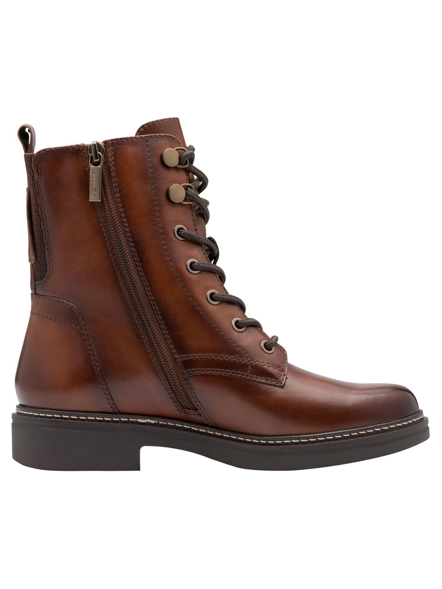 Tamaris Kobiety Tamaris Comfort Lace Boot FlatBut do środka łydki