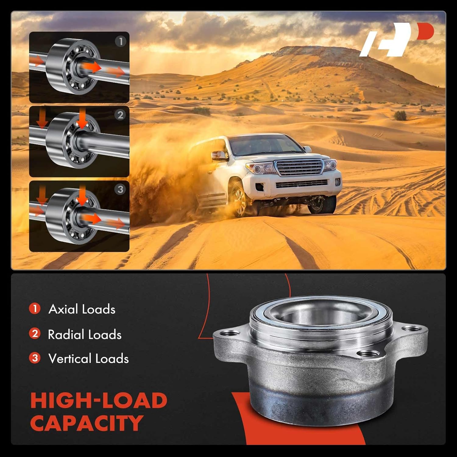 A-Premium 2 x Rear Wheel Bearing and Hub Assembly Compatible with Infiniti FX35 2003-2009, FX45 2003-2008