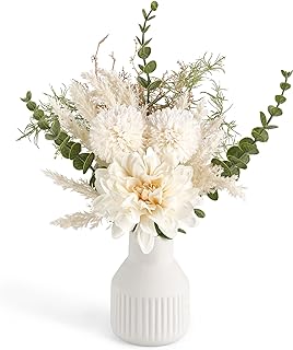 29 Ceramic Flowers Wall Decor Ideas To Brighten Your Home 46 Mkono Small Artificial Flowers in Ceramic Vase 13.5