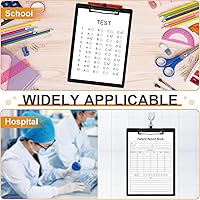 Vista 6 de 2-Pack Black A4 Letter Size Clipboards with Pen Holder - Plastic Clipboards for Classrooms & Offices