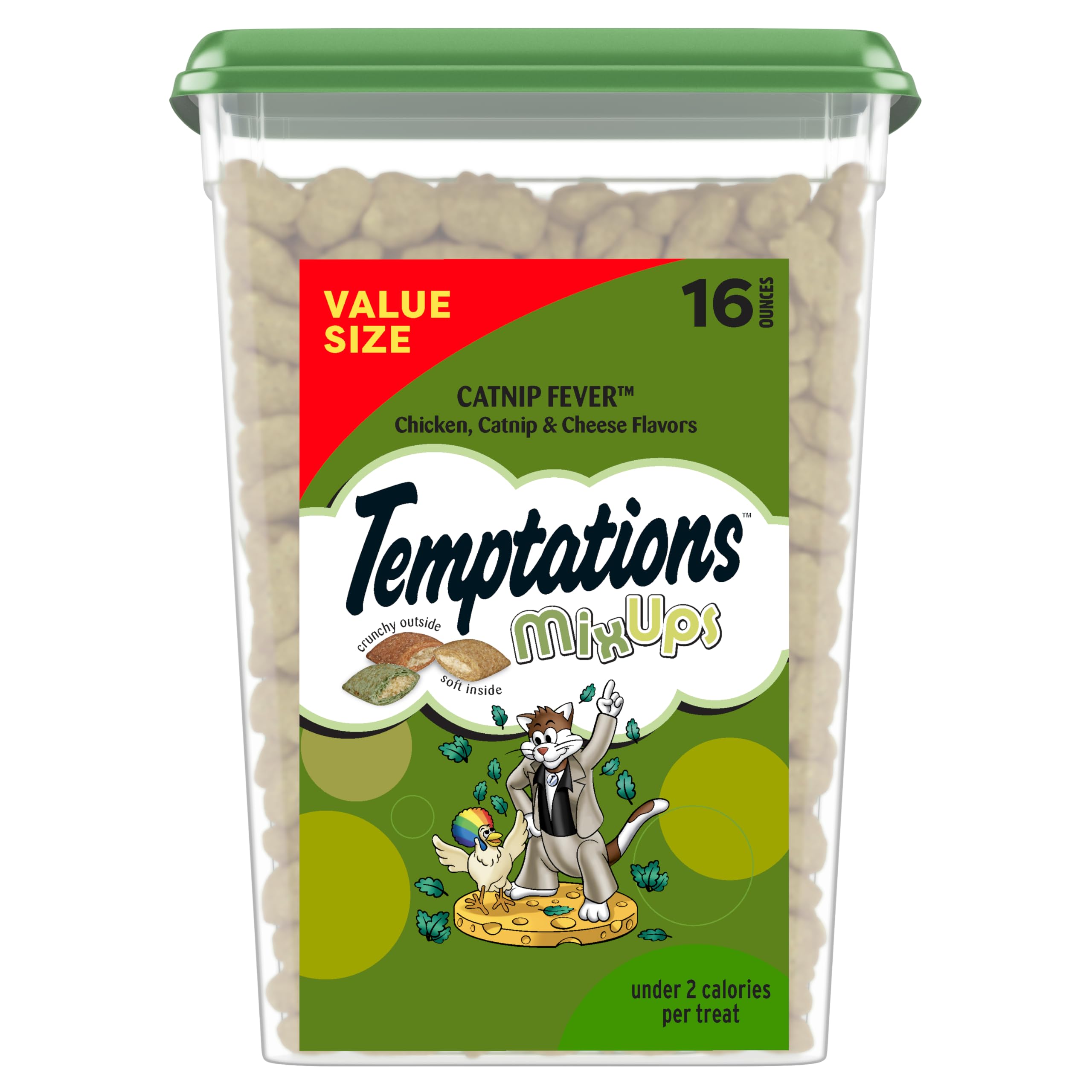 TEMPTATIONS MixUps Treats for Cats CATNIP FEVER Flavor 16 Ounces, With Our Mouthwatering Menu We Have a Flavor For Every Feline