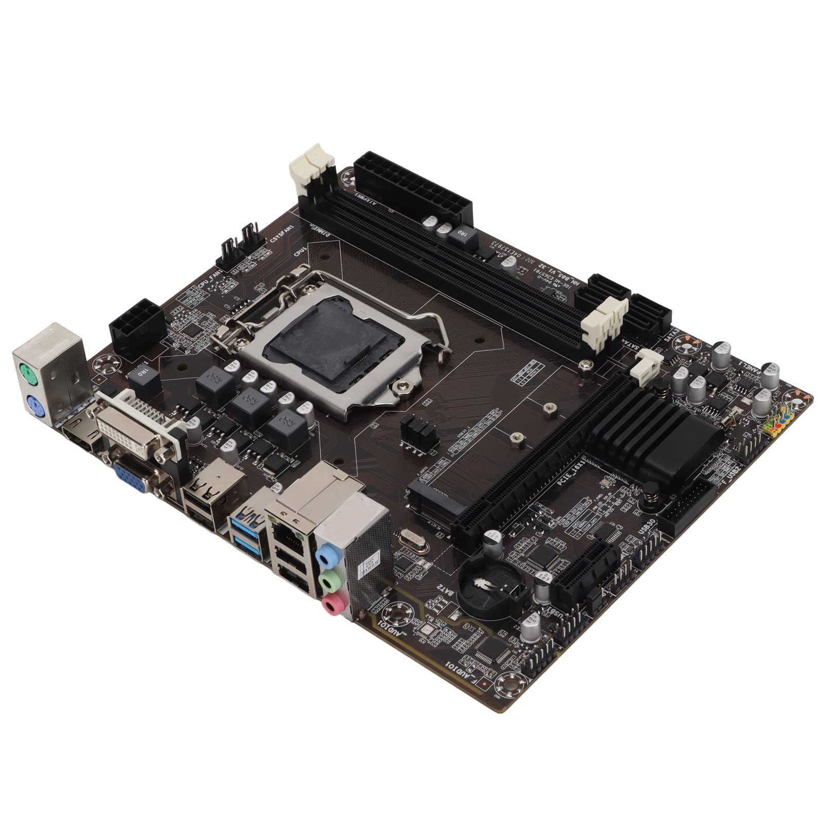 Computer Motherboard, Desktop Computer Motherboard, Motherboard B85 Desktop Computer Motherboard M.2 Hard Disk 1150 Pin CPU Interface 100M Network Card Small Size, Easy to Install