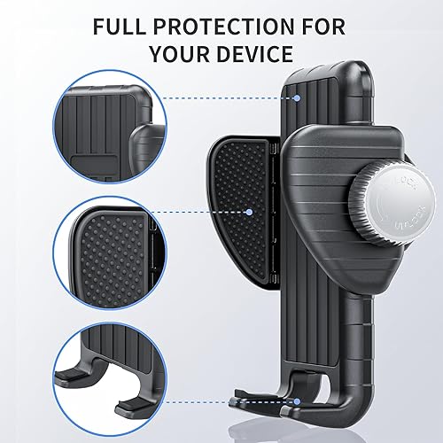 Miniatura 5 de Soporte de teléfono para motocicleta, manillar de bicicleta, abrazadera para teléfono celular, clip de teléfono para iPhone 16 Pro MaxPlus, 15 Pro