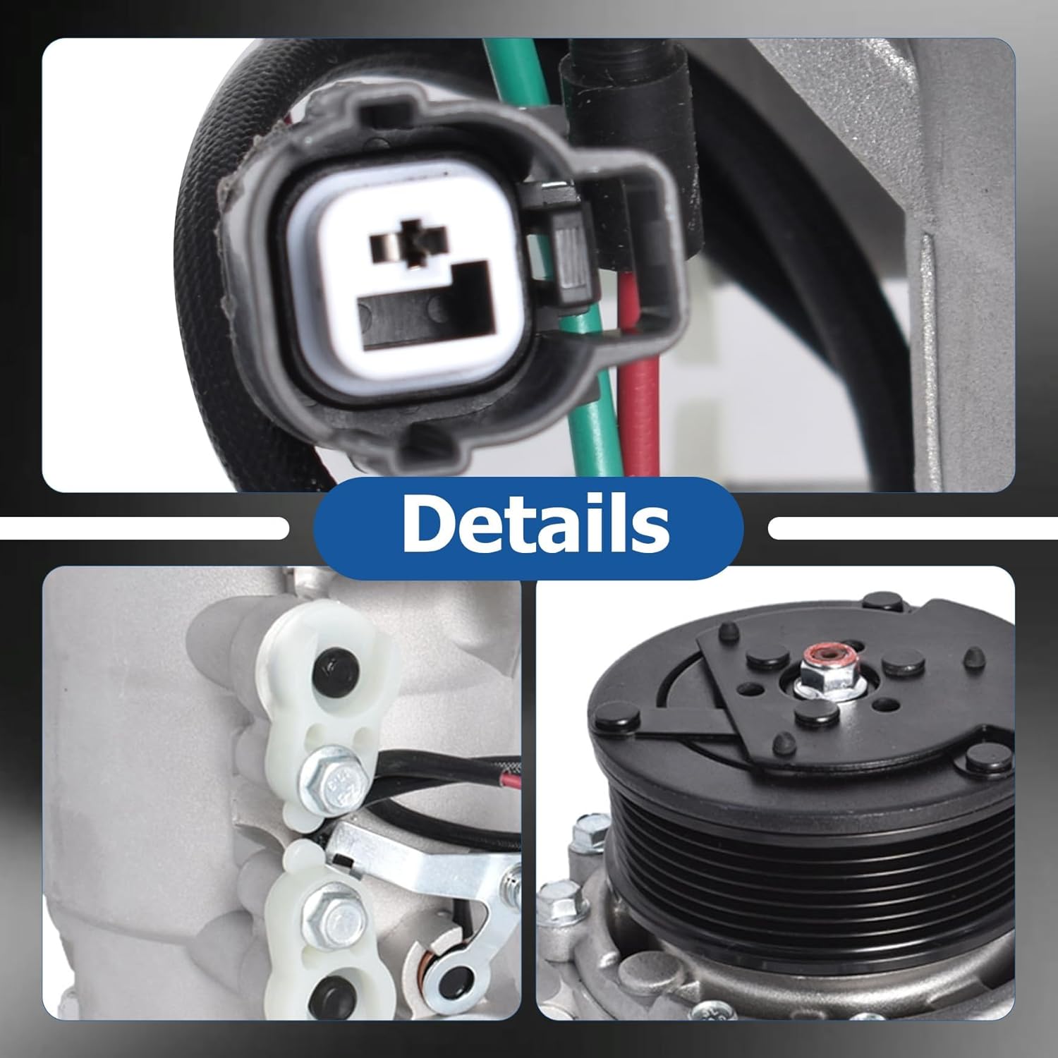 WFLNHB A/C Compressor CO 10663AC Replacement for Honda CR-V 2002-2006 2.4L