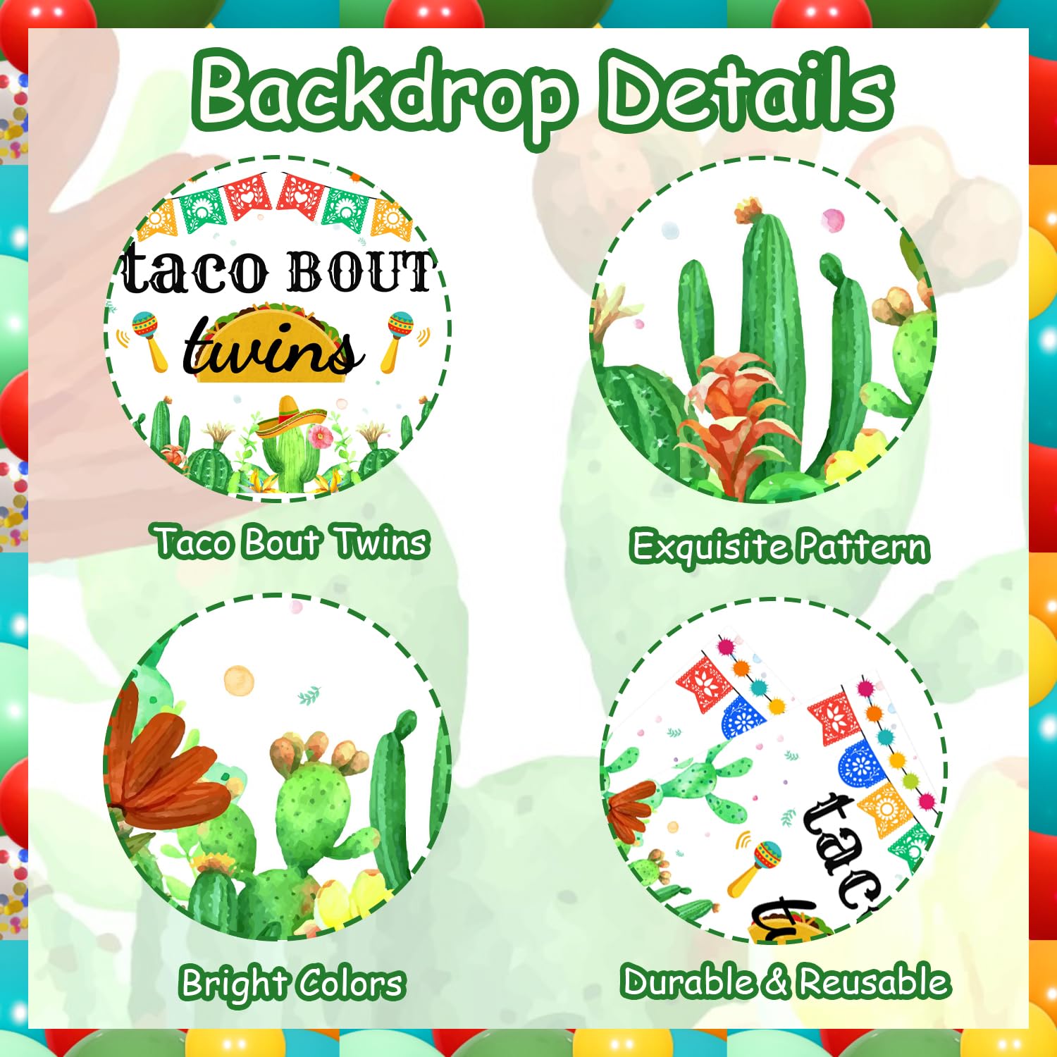 Taco Bout Twins meksykański motyw dekoracje na baby shower powitalne dziecko z tłem fiesty toppery na ciasto na Cinco de Mayo Baby Shower artykuły imprezowe
