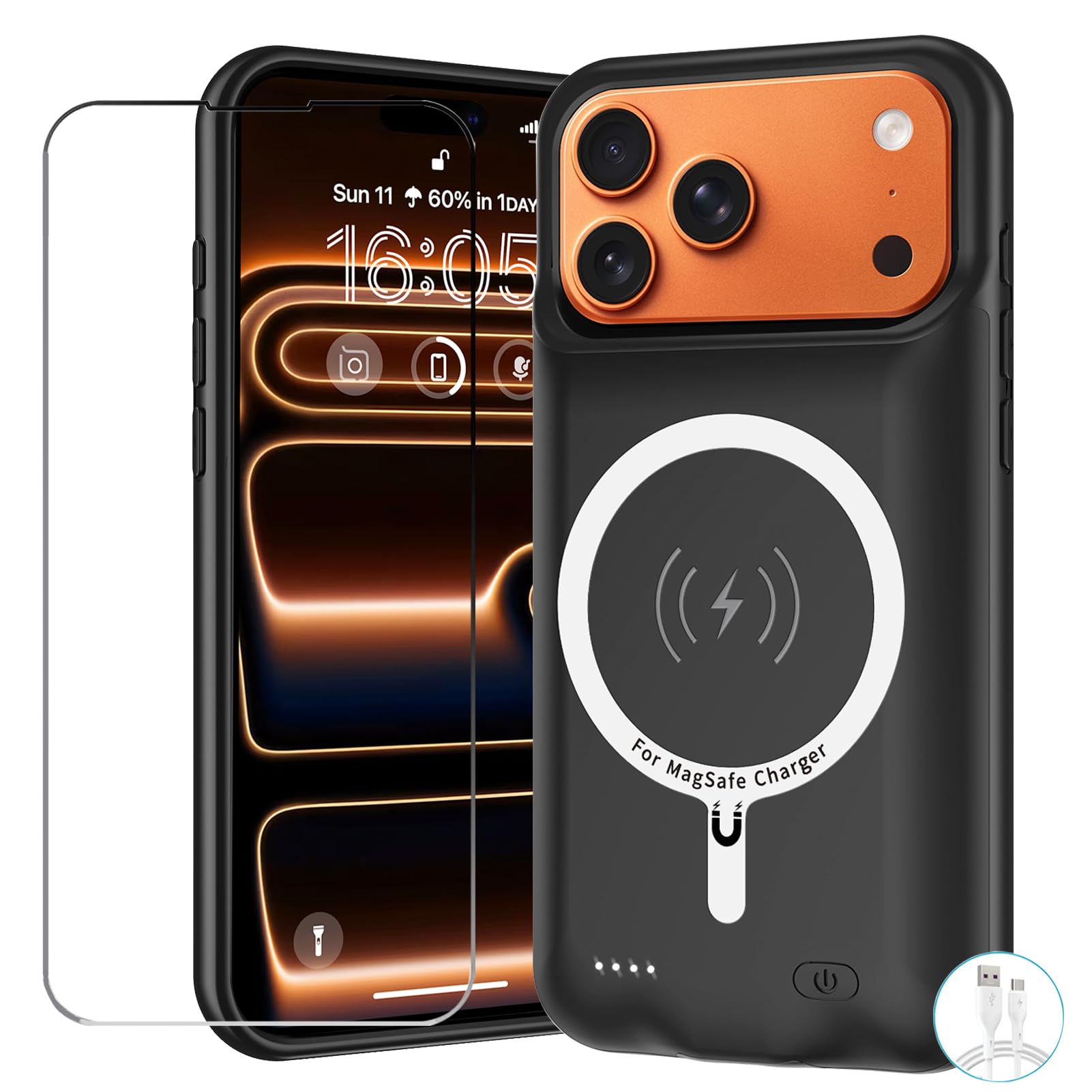 Amazon.com: YINGYKJ Battery Case for iPhone 17 Pro, 10000mAh Pack