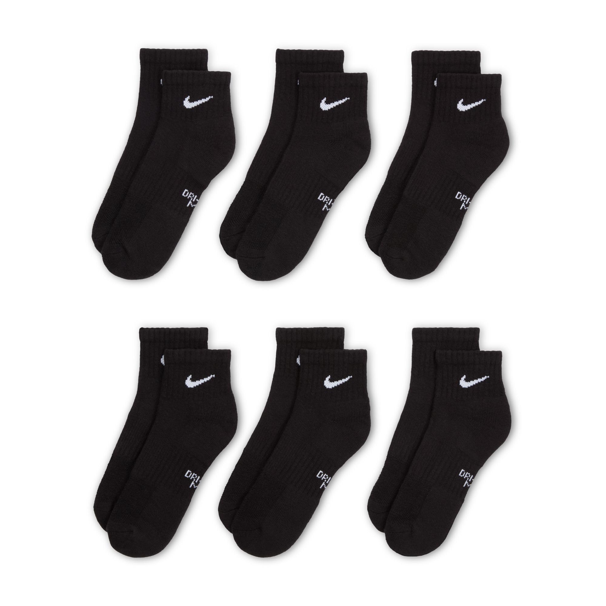 Nike Unisex Kids' Everyday Cushioned Ankle Socks (6-Pack) | Boys and Girls