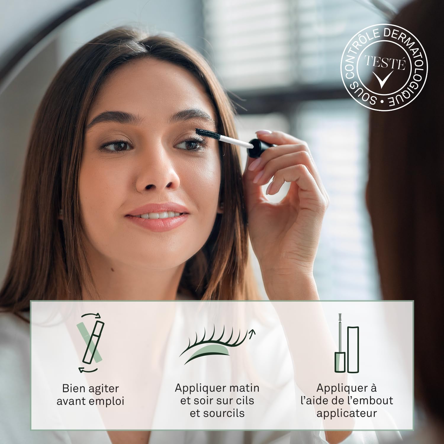 LUXÉOL - Sérum Cils & Sourcils - Double Action - Cils longs et volumineux, plus vite - Sourcils denses et définis - Cliniquement prouvé - 10 ml