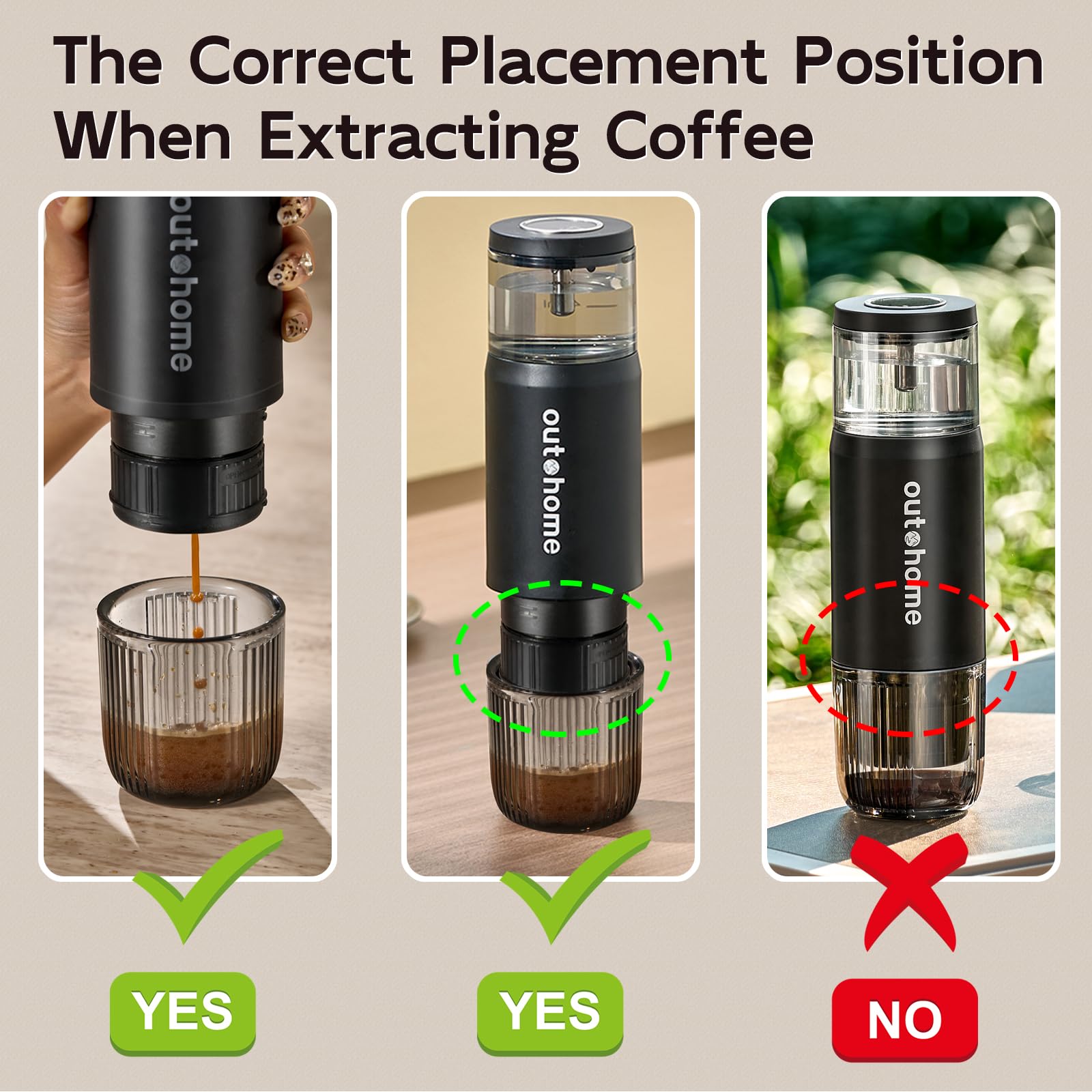 outohome Portable Electric Espresso Machine Gallery Image