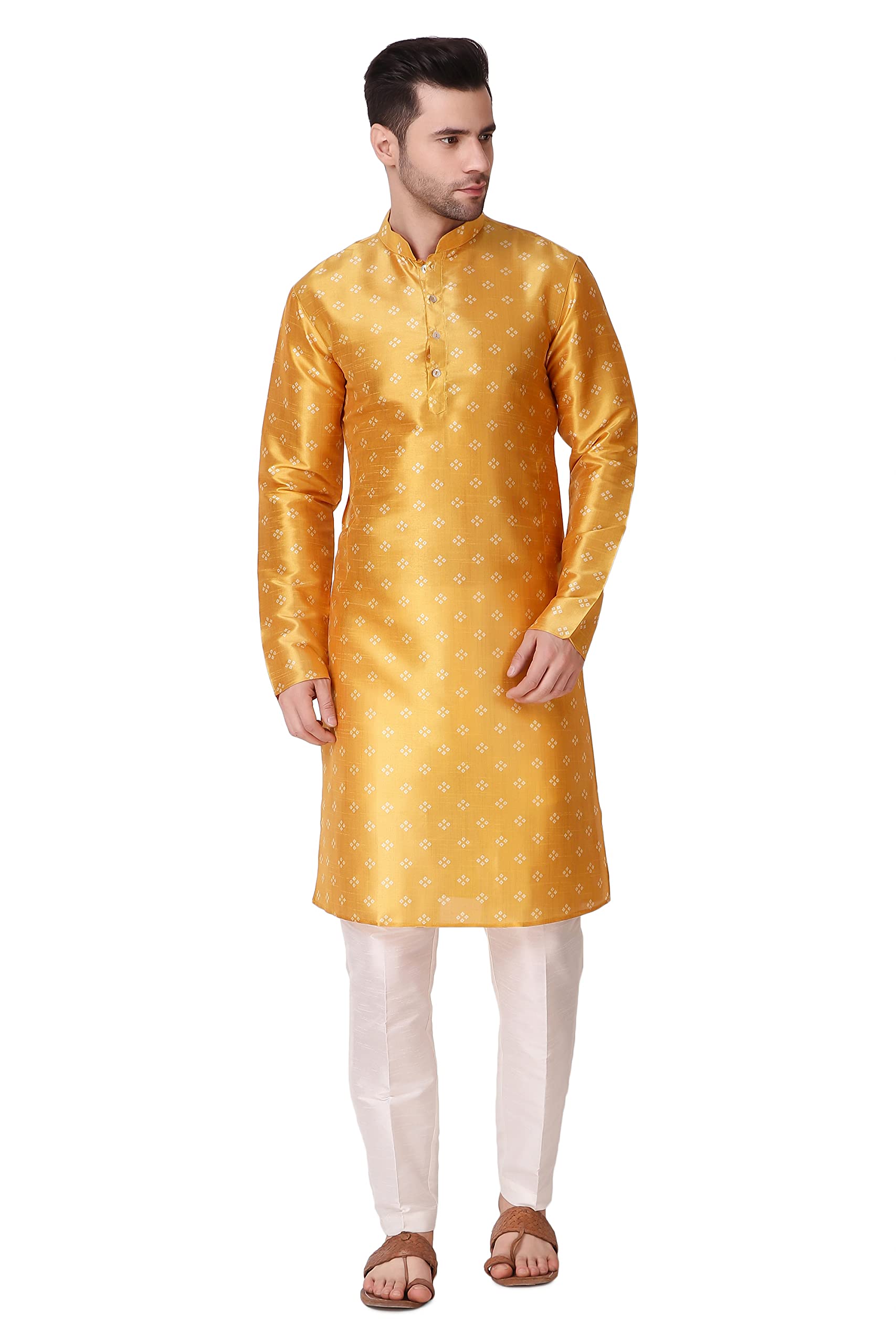 koshin Men's Printed Art Silk Square Digitally Kurta for Festive and Wedding - J-DP-001-picture-32