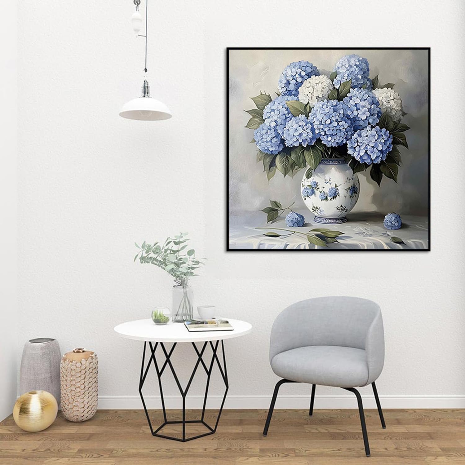 Diamond Art Kits for Adults,Hydrangea Square Diamond Painting Kits 12x12in