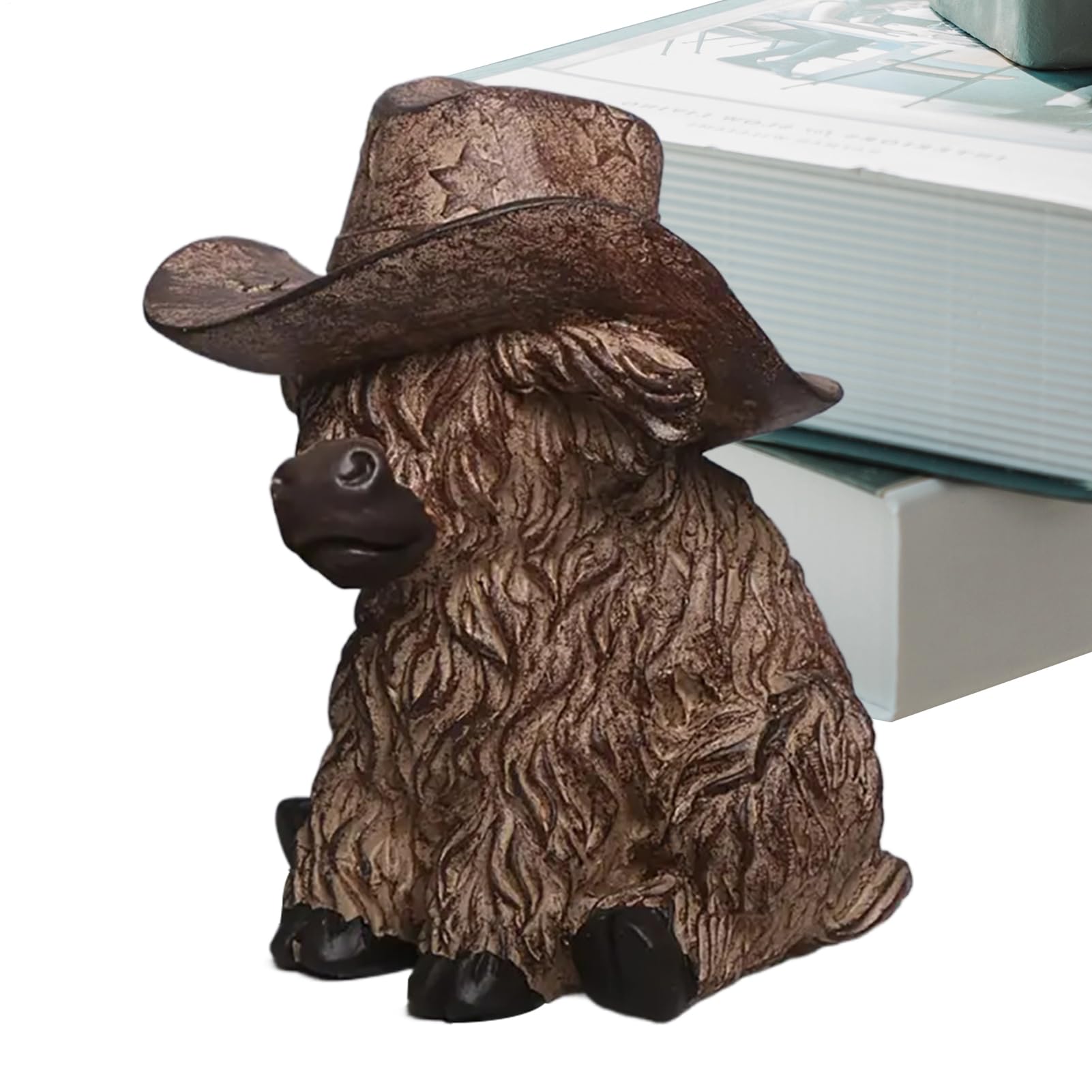Figuras de Highland y escultura de ganado escocés para decoración de mesa