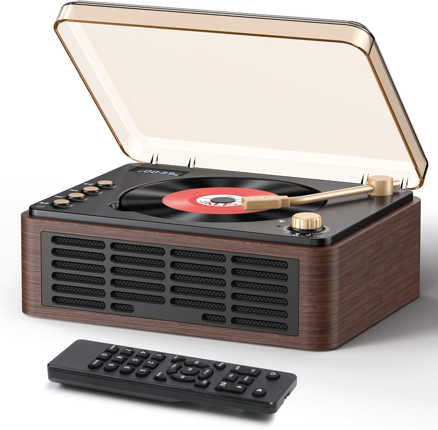 Retro CD Player Portable with Bluetooth,3600mAh Battery, LCD Display, USB/AUX Input/FM Radio