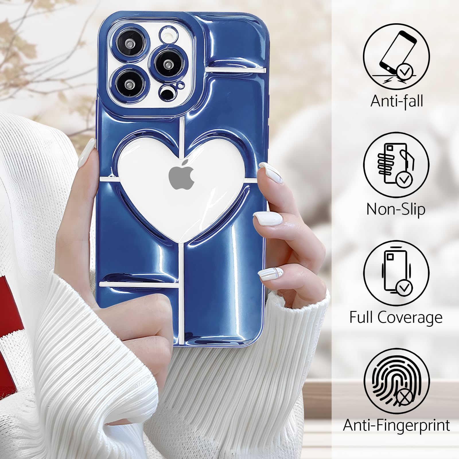 Amazon.co.jp: iPhone 15 Pro max 用 ケース めっき ハート クリア