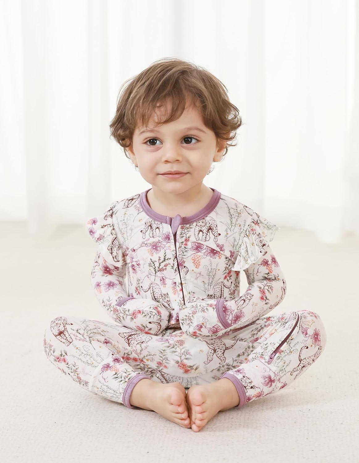 Baby Girls Boys Pajamas Infant Long Sleeve Romper Toddler Viscose from Bamboo Jumpsuit Newborn-2T