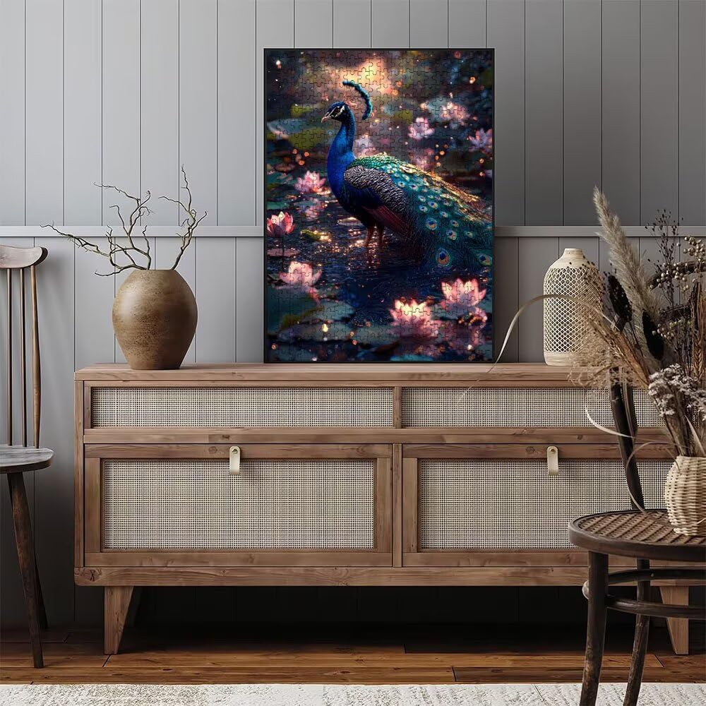 Puzzle 3000 Teile Erwachsene, Jigsaw Puzzle Erwachsene 3000 Teile, Pfauen Puzzles, Impossible Klassische Puzzles, Herausfordernde Familie Aktivität Spiele, für Home Decor und Geschenke DX0YL2-306