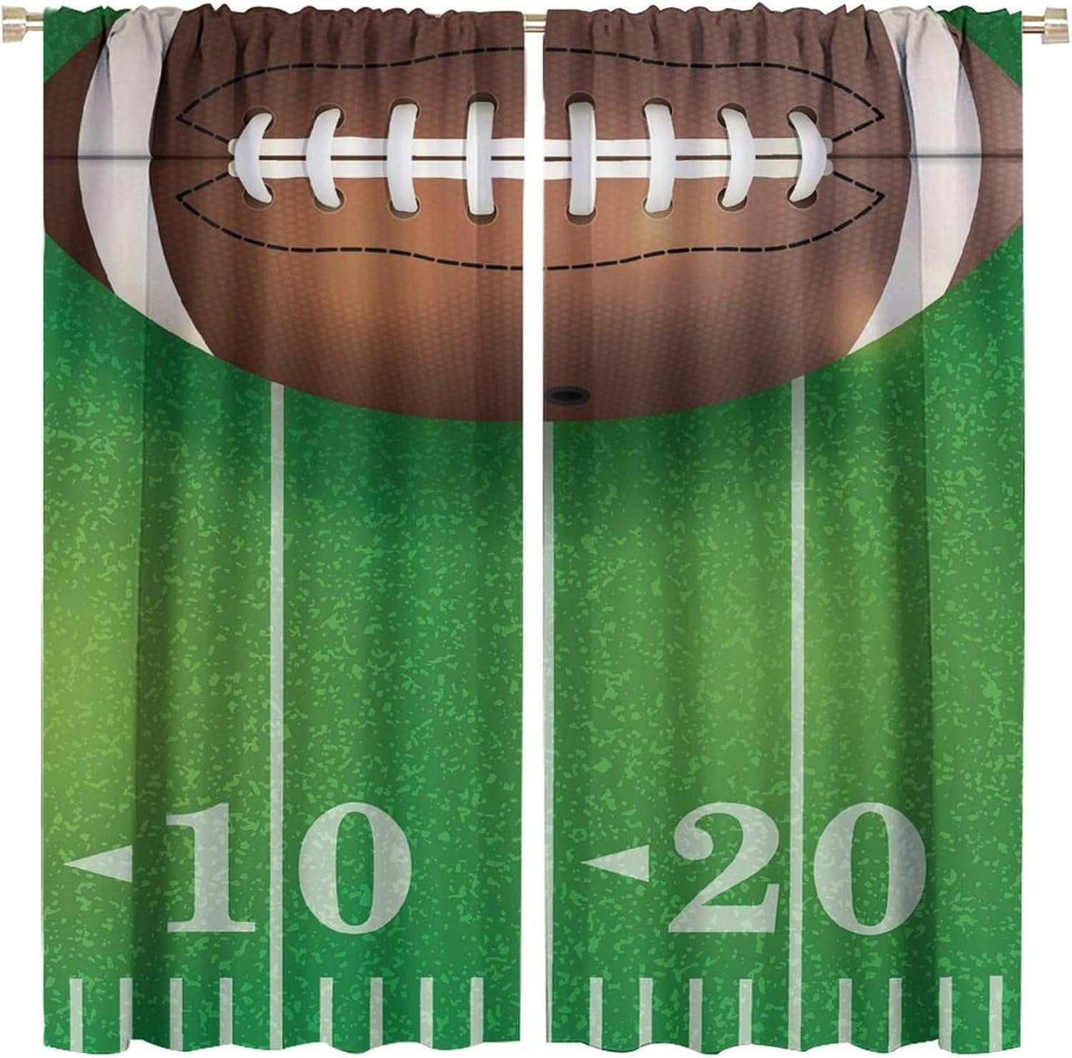 Rideau occultant football américain en polyester thermique pour chambre et salon